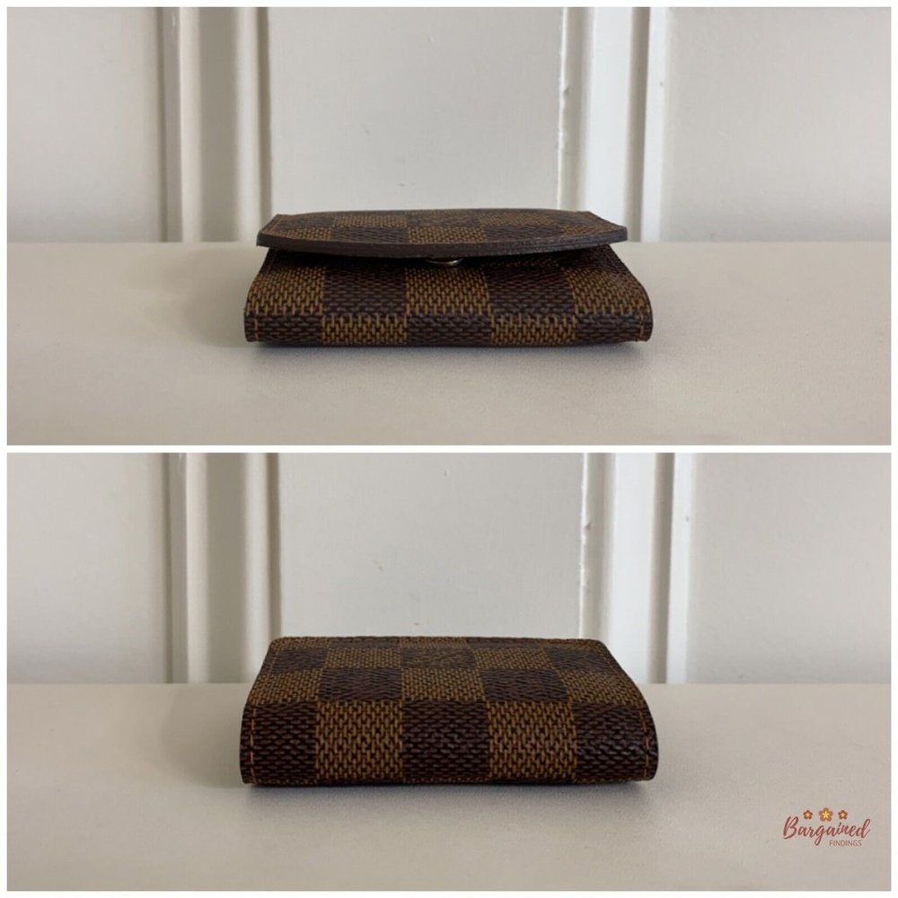 Authentic Louis Vuitton Brown Damier Ebene Coated Canvas Cufflinks Case - Picture 5 of 13